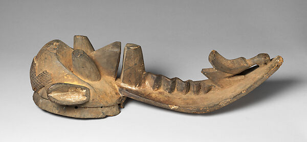 Igodo dance crest, Ijebu-Yoruba artist, Wood, pigment, Yoruba peoples, Ijebu group