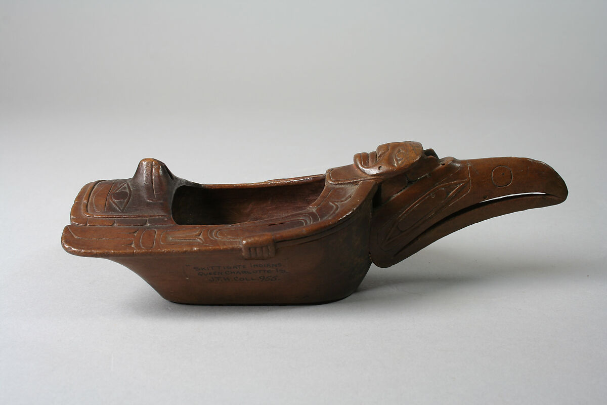 Raven Bowl, Wood, paint, Haida 