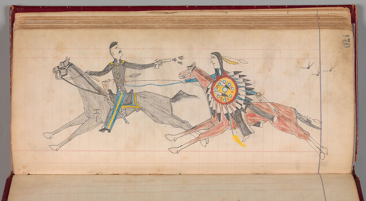 Maffet Ledger, Paper, graphite, watercolor, crayon, Southern and Northern Cheyenne