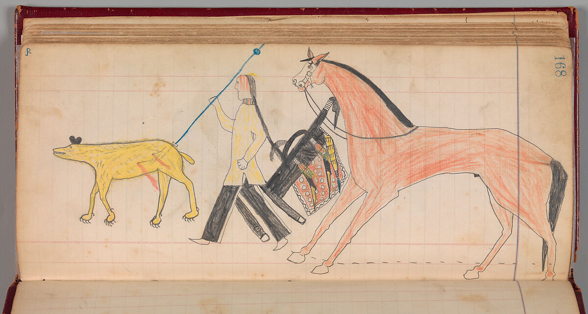 Maffet Ledger, Paper, graphite, watercolor, crayon, Southern and Northern Cheyenne