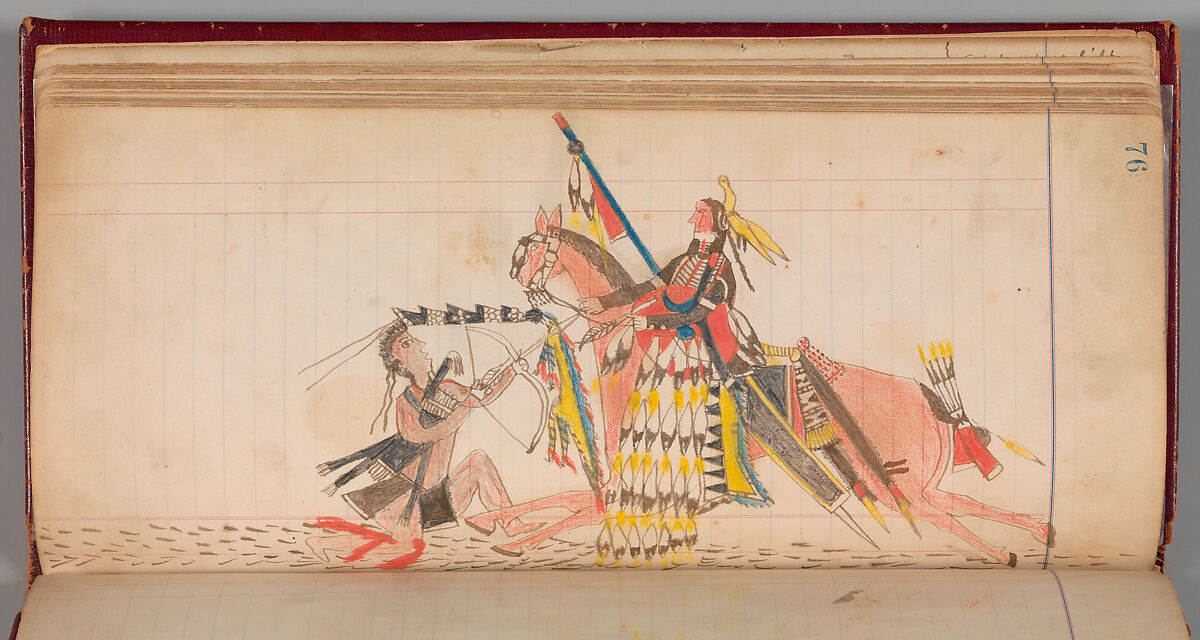 Maffet Ledger, Paper, graphite, watercolor, crayon, Southern and Northern Cheyenne