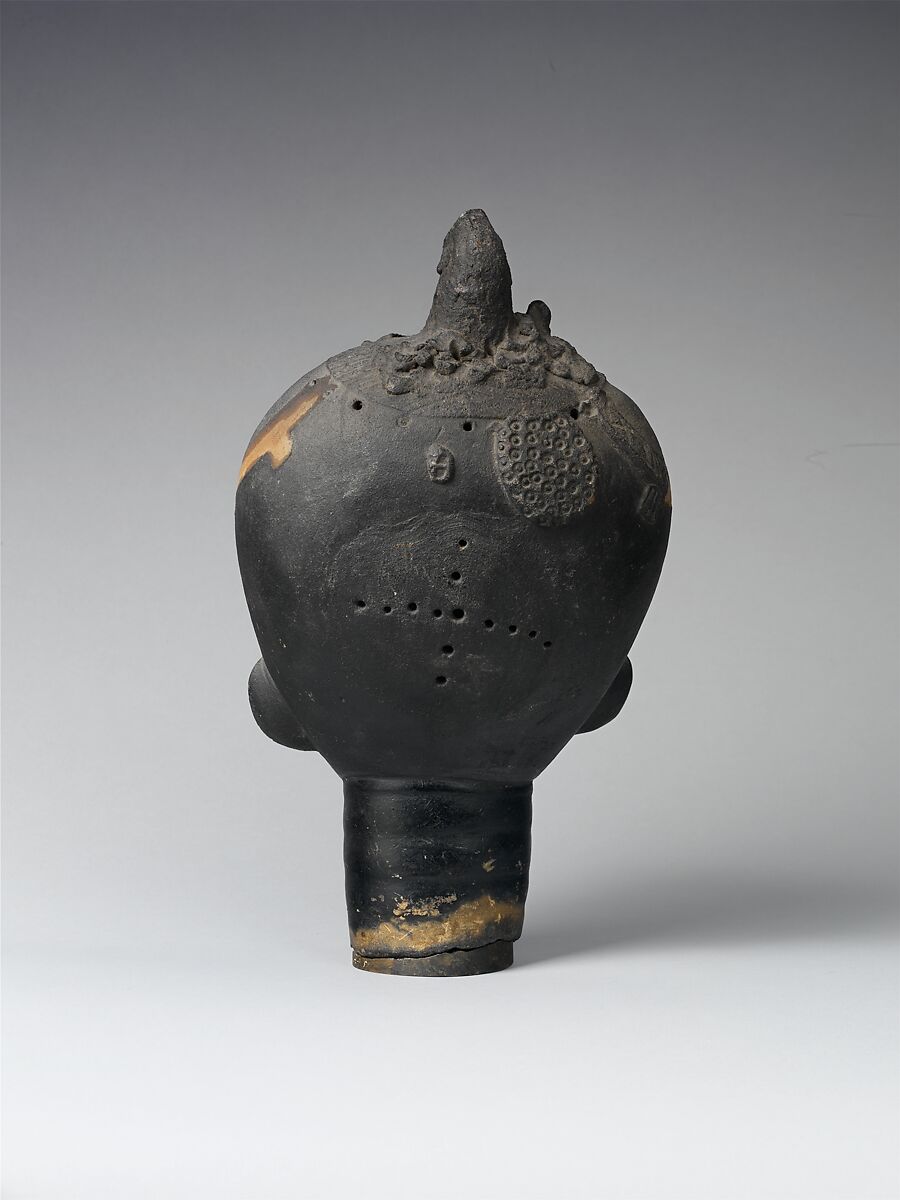 Female ntiri (memorial head), Akan artist, Terracotta, applied coating, Akan