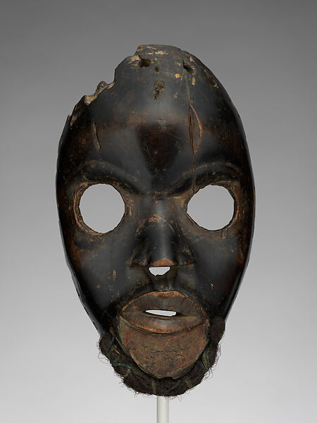 Face Mask (Gunye Ge), Wood, felt, human hair, cord, iron, pigment(?), clay, tukula(?), dye(?), Dan peoples 