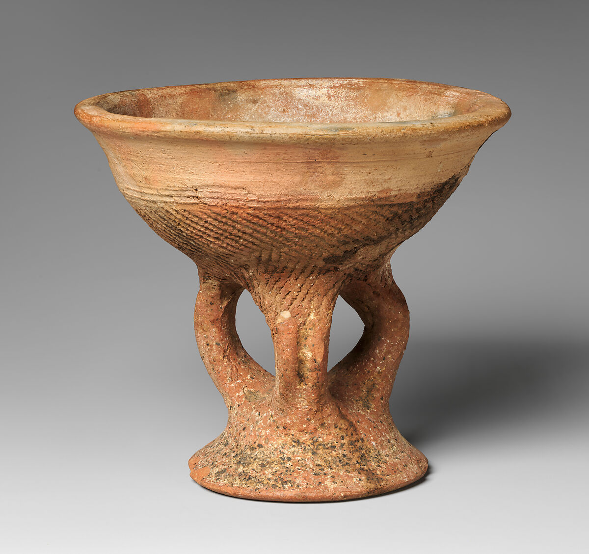 Vessel: Footed Base, Terracotta, Tellem peoples 