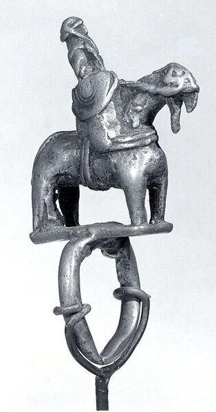 Ring: Equestrain Figure (Katume), Bronze, Dogon peoples 