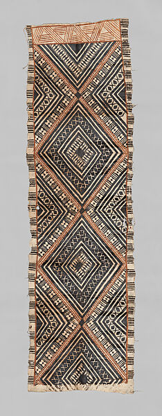 Painted Barkcloth (Masi kesa), Barkcloth, pigment, Fijian 