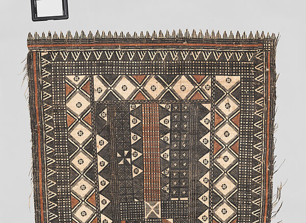 Painted Barkcloth (Masi kesa), Barkcloth, pigment, Fijian