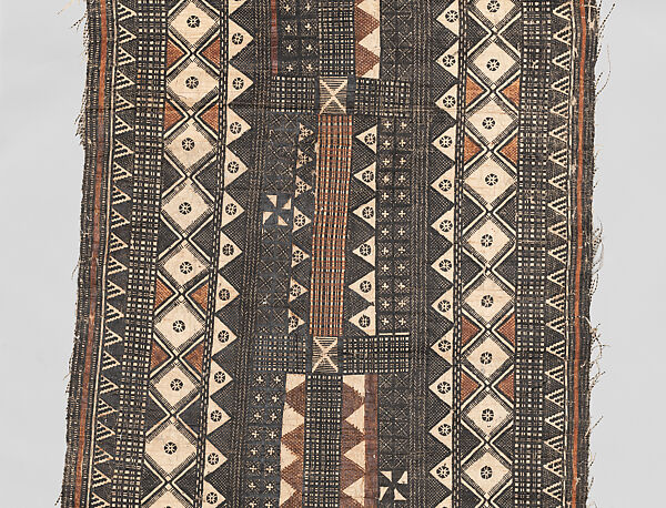 Painted Barkcloth (Masi kesa), Barkcloth, pigment, Fijian