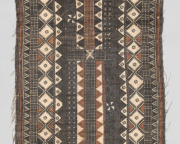 Painted Barkcloth (Masi kesa), Barkcloth, pigment, Fijian