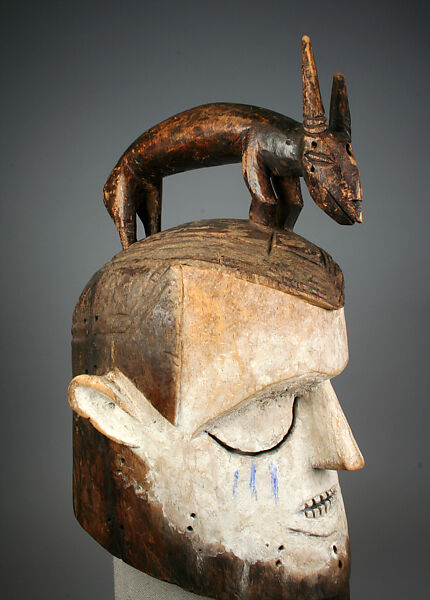 Helmet Mask (Hemba), Wood, pigment, Suku peoples