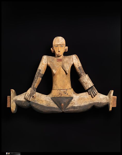 Gable Figure (Dilukai), Wood, paint, Belauan 