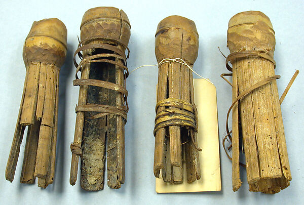 Caps for Sago Pounders, Bamboo, fiber, Asmat people