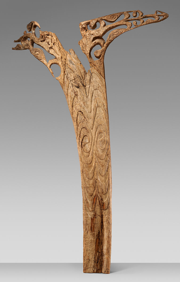 House post, Lake Sentani artist, Wood, Sentani