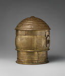 Forowa (lidded vessel), Asante-Akan artist, Brass (hammered), Asante-Akan peoples