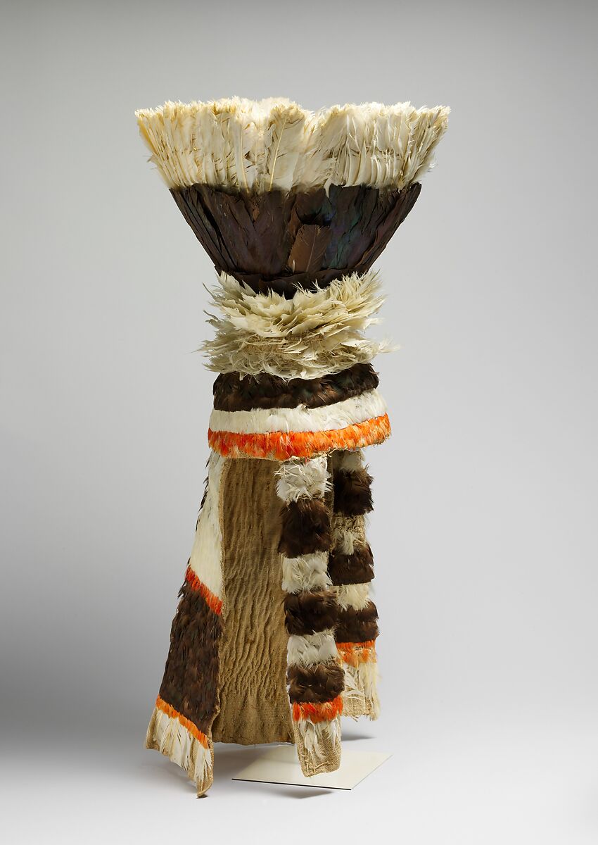 Feathered Headdress, Chimú artist(s), Feathers, cotton, rope, Chimú