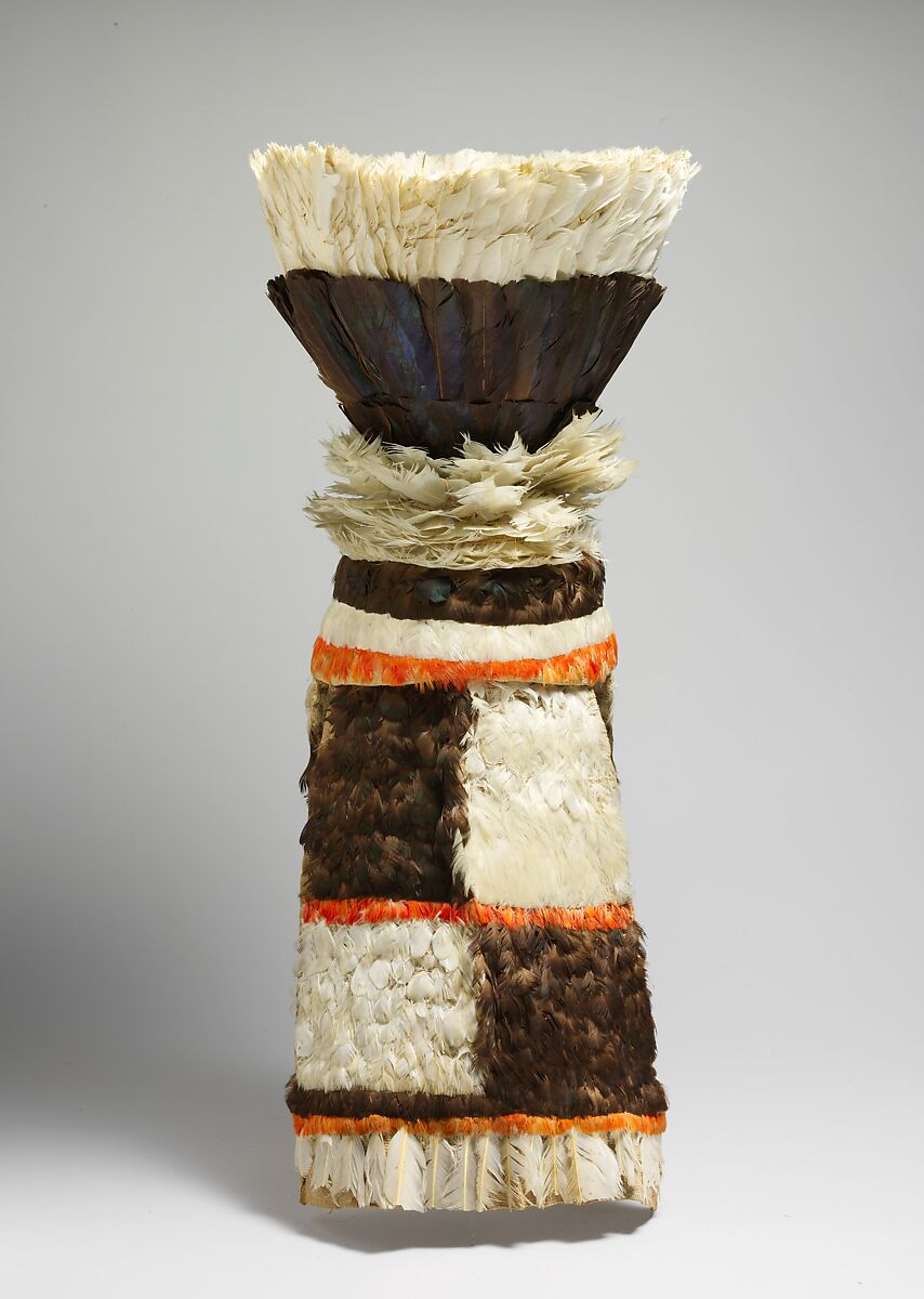 Feathered Headdress, Chimú artist(s), Feathers, cotton, rope, Chimú