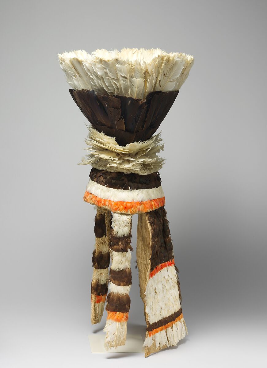 Feathered Headdress, Chimú artist(s), Feathers, cotton, rope, Chimú