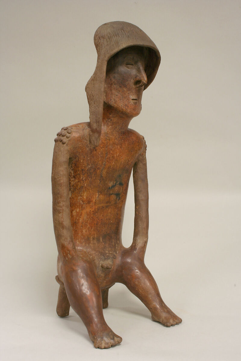 Male Figure on Stool, Ceramic, Nayarit 