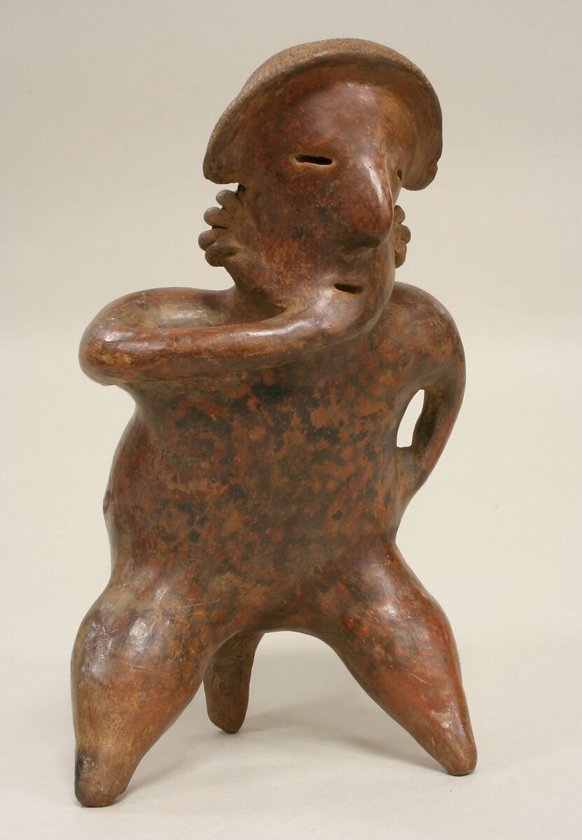 Figure on Stool, Ceramic, Nayarit 