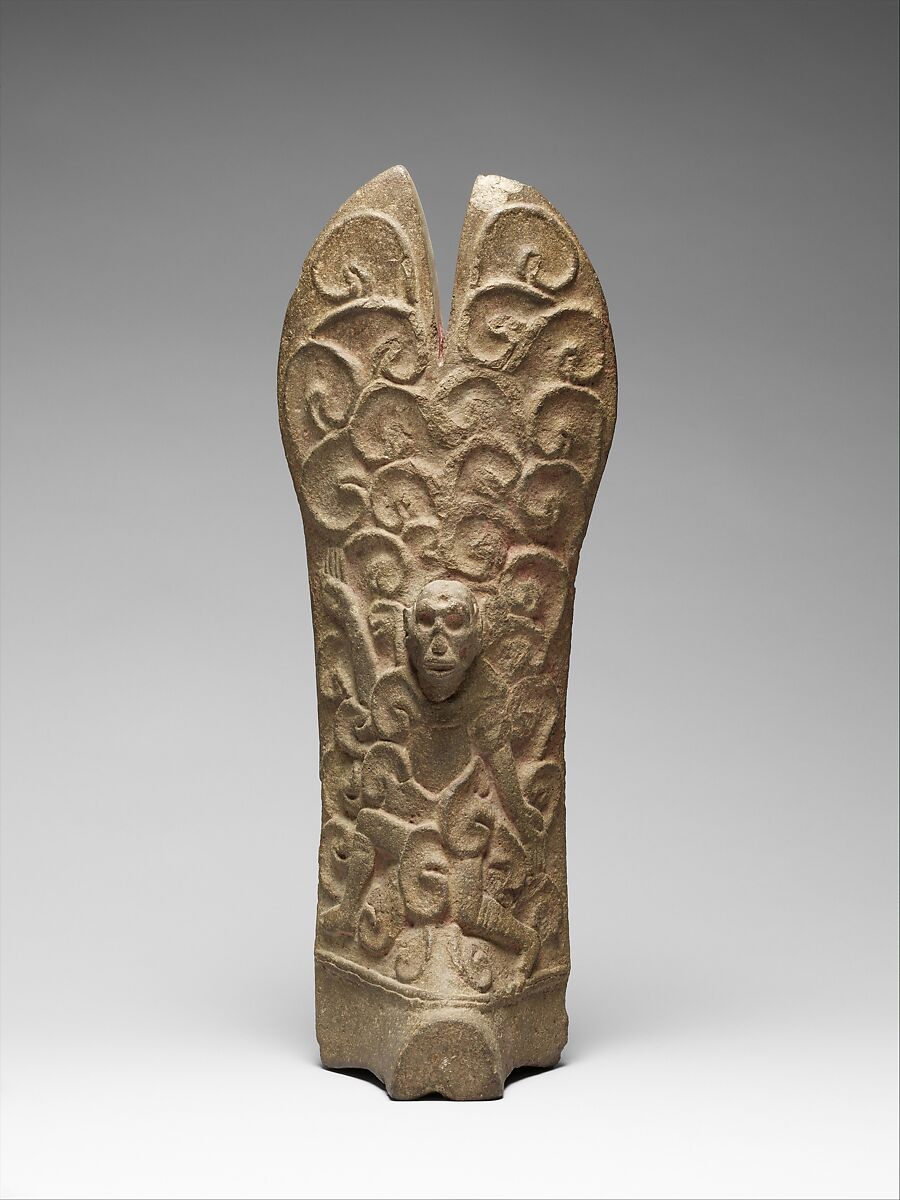 Palma with Figure, Stone, pigment, Veracruz 