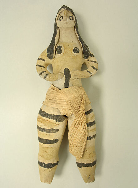 Doll, Ceramic, pigment, grass cloth (?), Caraja 