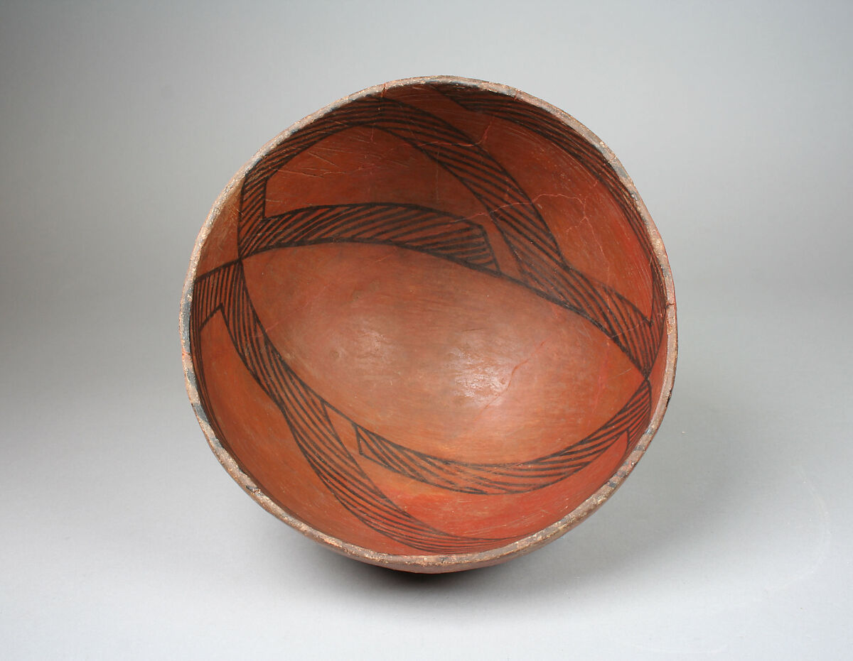 Bowl, Ceramic, pigment, Ancestral Pueblo 