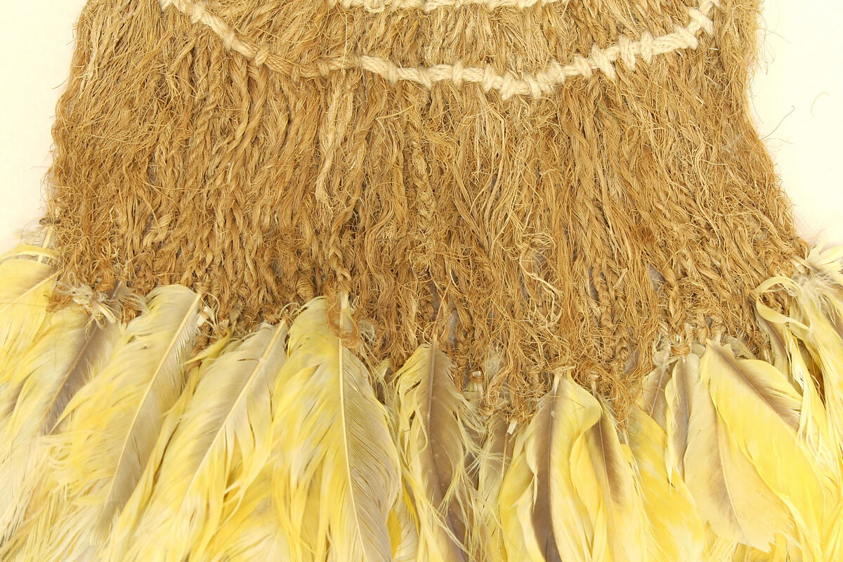 Feathered Ornament, Feathers, vegetable fiber, cotton, Central or south coast (?)