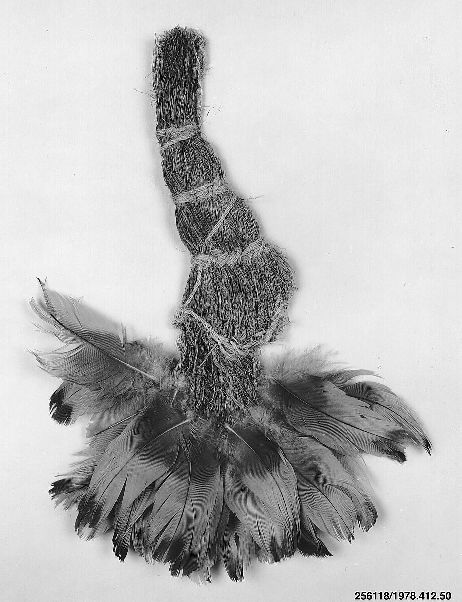 Feathered Ornament, Feathers, vegetable fiber, cotton, Central or south coast (?) 