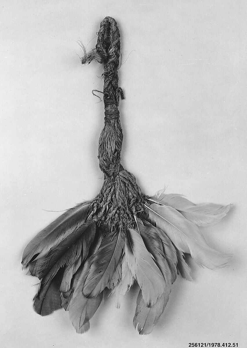 Feathered Ornament, Feathers, vegetable fiber, cotton, Central or south coast (?) 