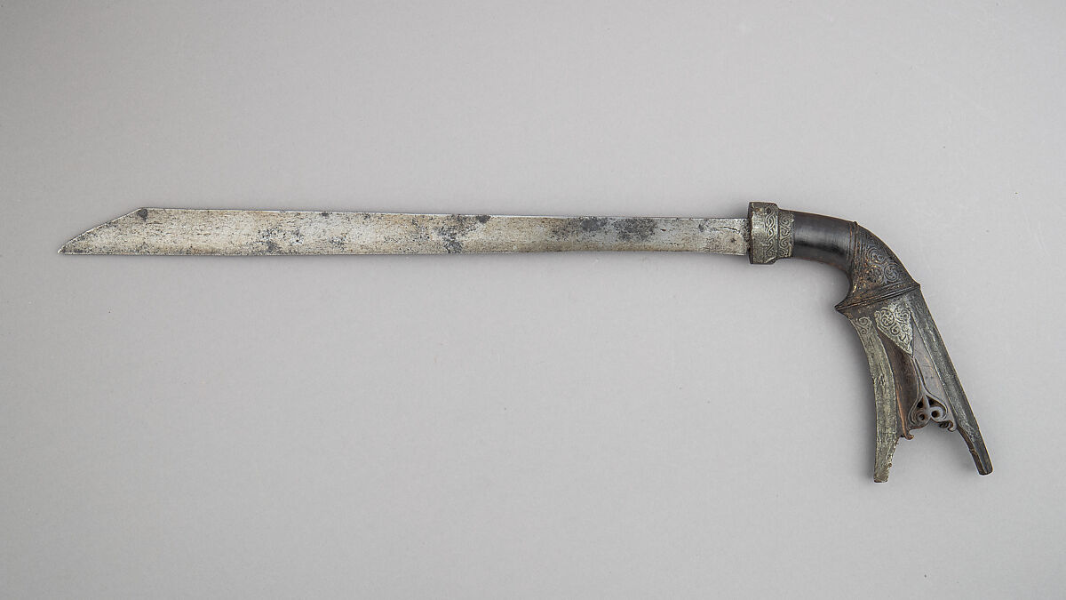 Sword (Klewang), Horn, tin foil, Indonesian, Gorontalo 