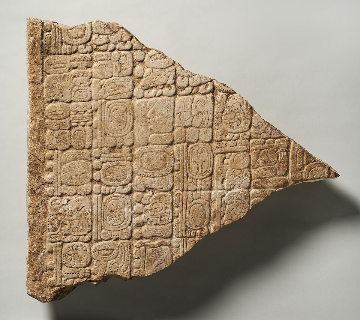 Stela Fragment with Glyphs, Stone, Maya 