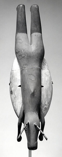 Caribou-Human Mask, Wood, paint, Yup'ik