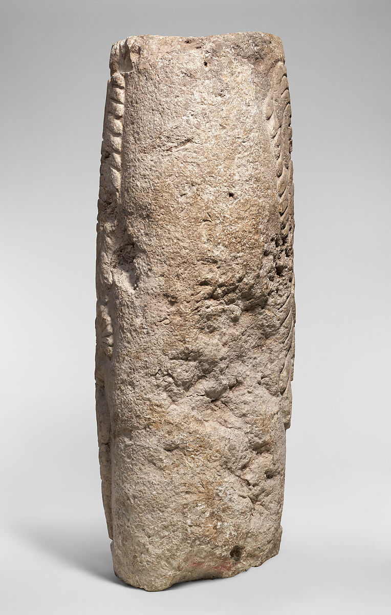 Column, Maya artist(s), Limestone, pigment, Maya