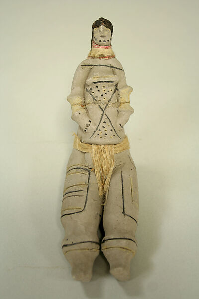 Doll, Ceramic, pigment, wax, thread, straw (?), Caraja 