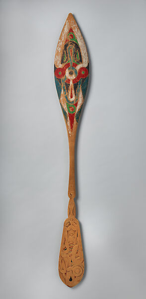 Decorated Paddle, Wood, pigment, Tapanahon Djuka 