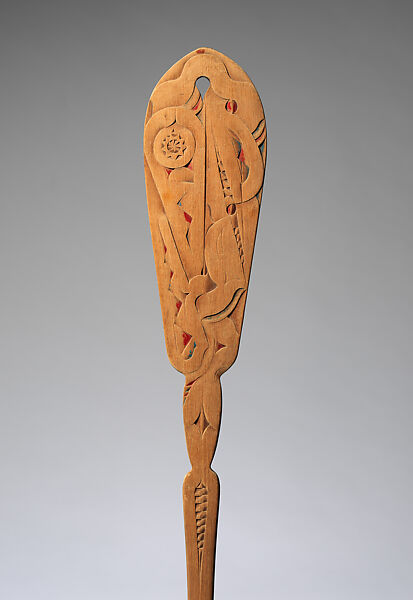 Decorated Paddle, Wood, pigment, Tapanahon Djuka