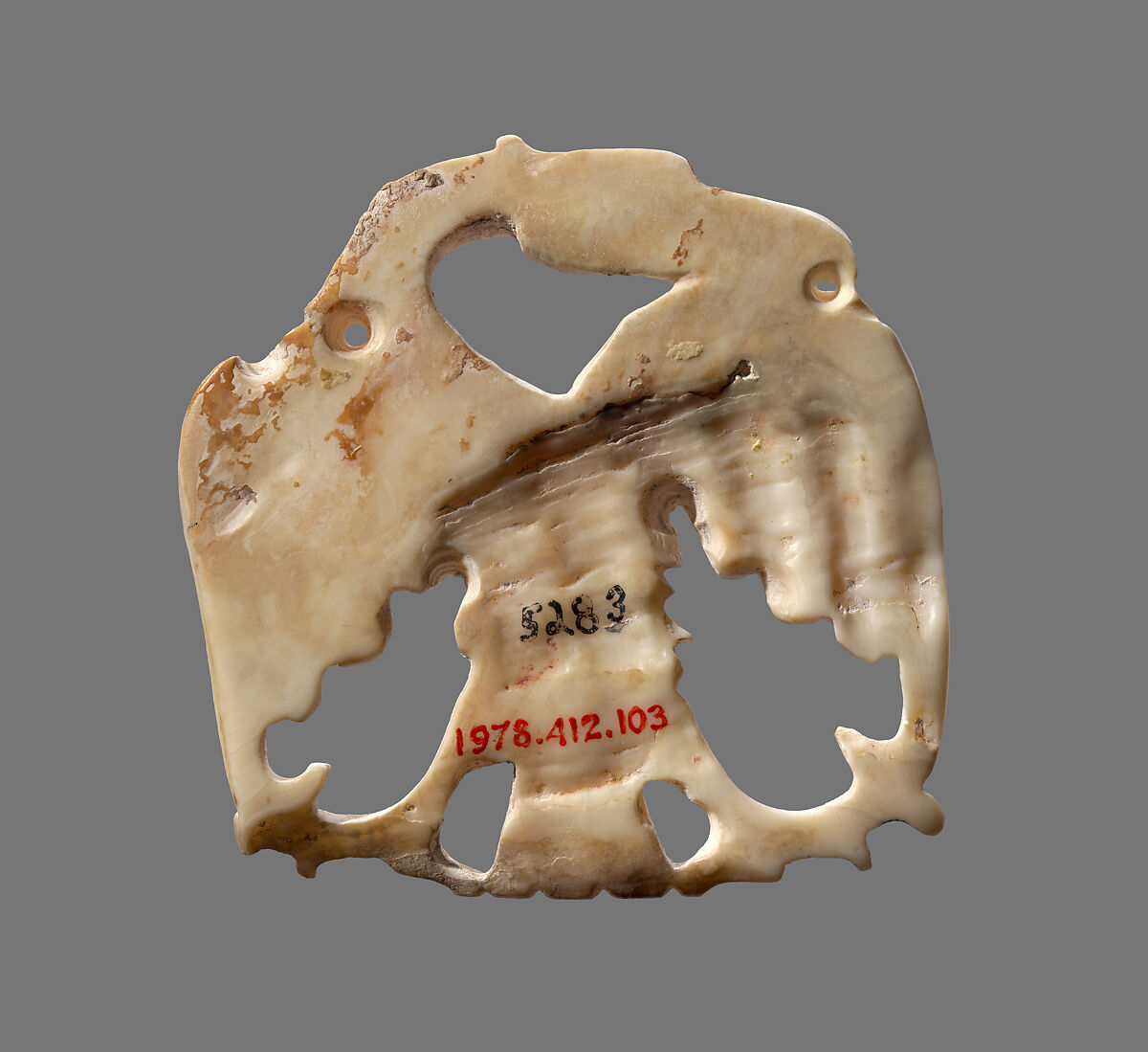 Bird ornament, Maya artist(s), Shell, Maya