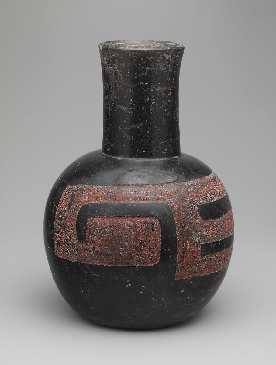 Bottle, Ceramic, pigment, Olmec 