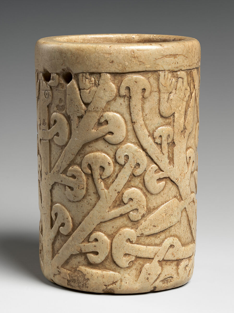 Beaker 11/18/2024, Cupisnique artist(s), Soapstone, Cupisnique or Chavín