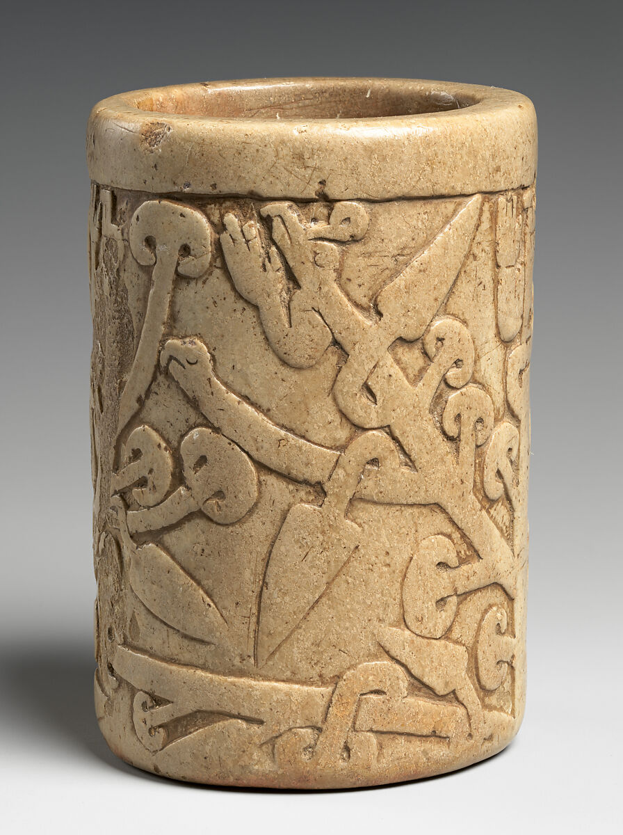 Beaker 11/18/2024, Cupisnique artist(s), Soapstone, Cupisnique or Chavín