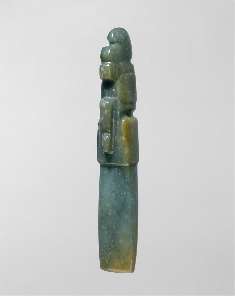 Figure-Celt Pendant, Jadeite, Guanacaste-Nicoya 