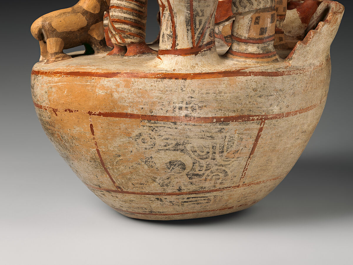 Vessel with ritual scene, Recuay artist(s), Ceramic, slip, Recuay