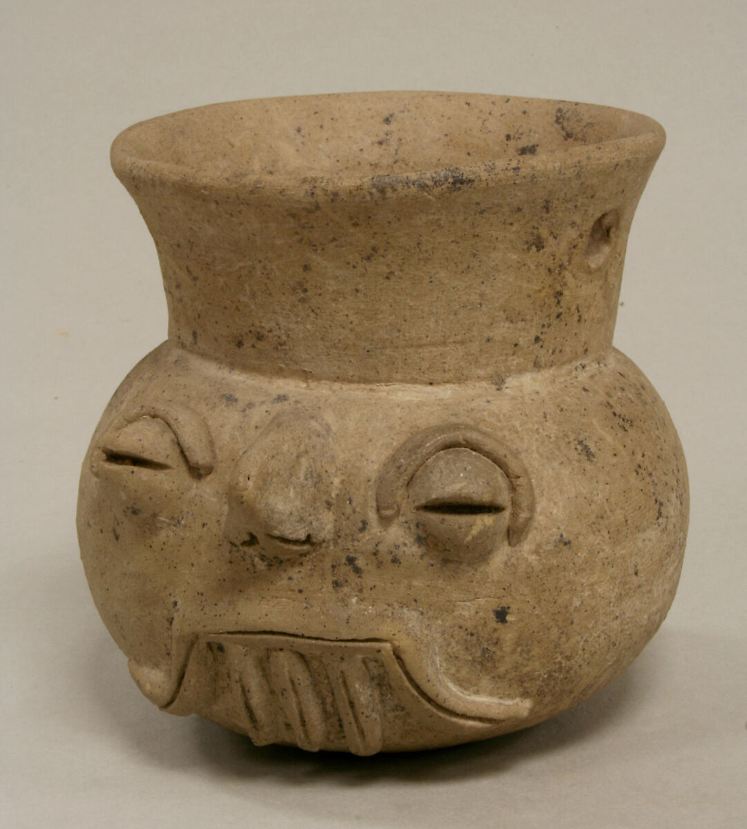 Face Jar, Ceramic, Monte Alban 