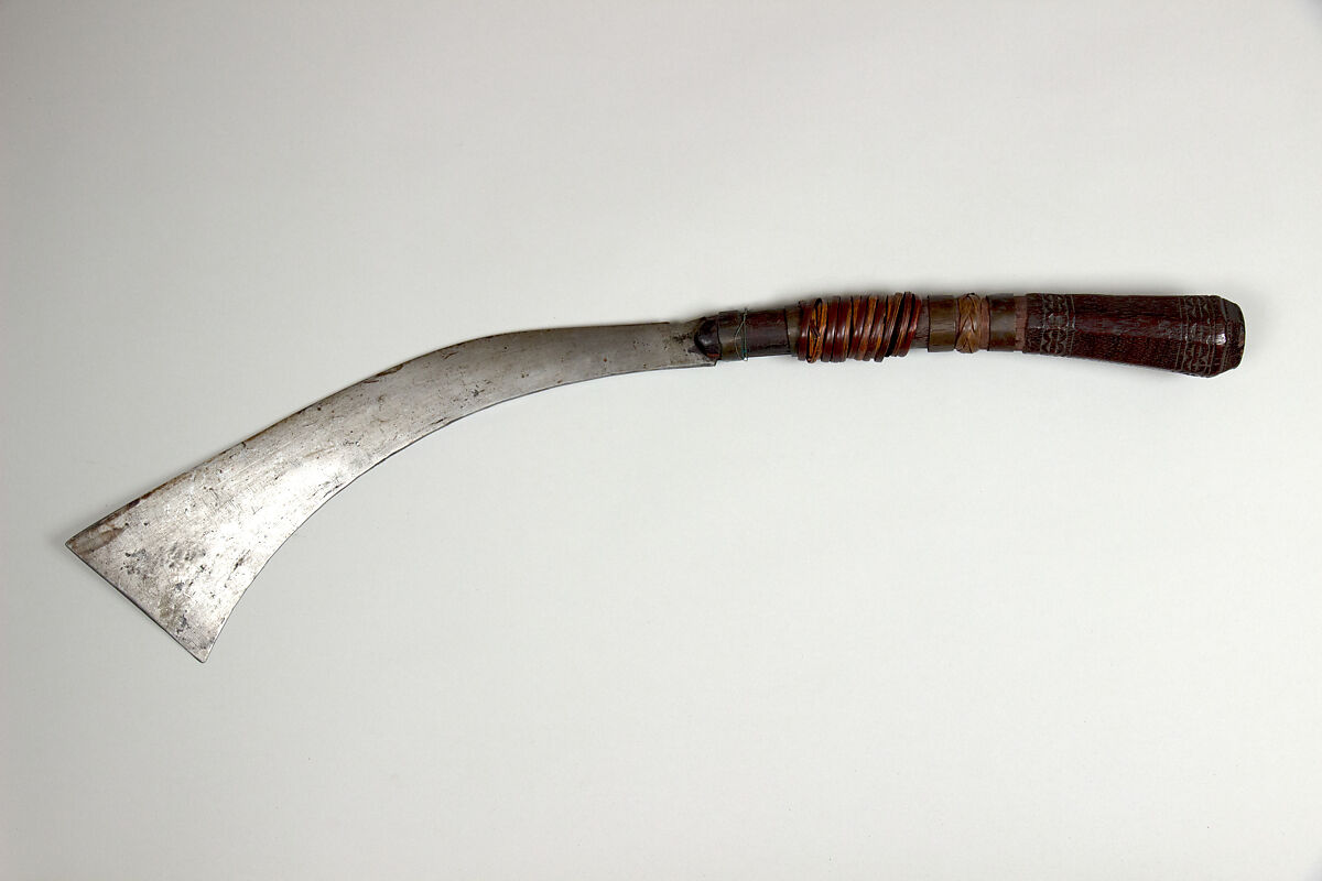 Sword (Panabas), Steel, wood, cane (rattan), Philippine, Malabang 