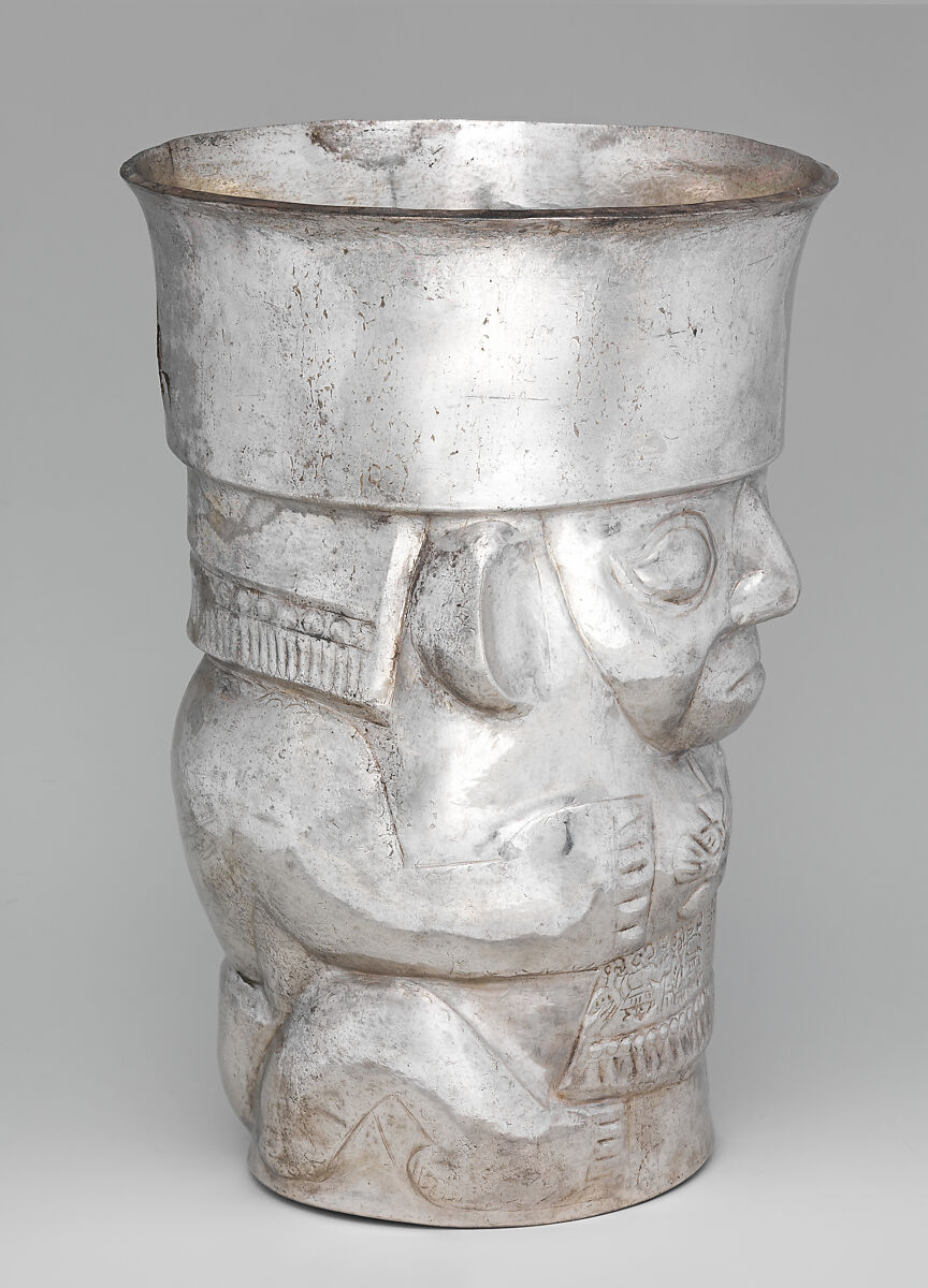 Beaker, Chimú artist(s), Silver, Chimú