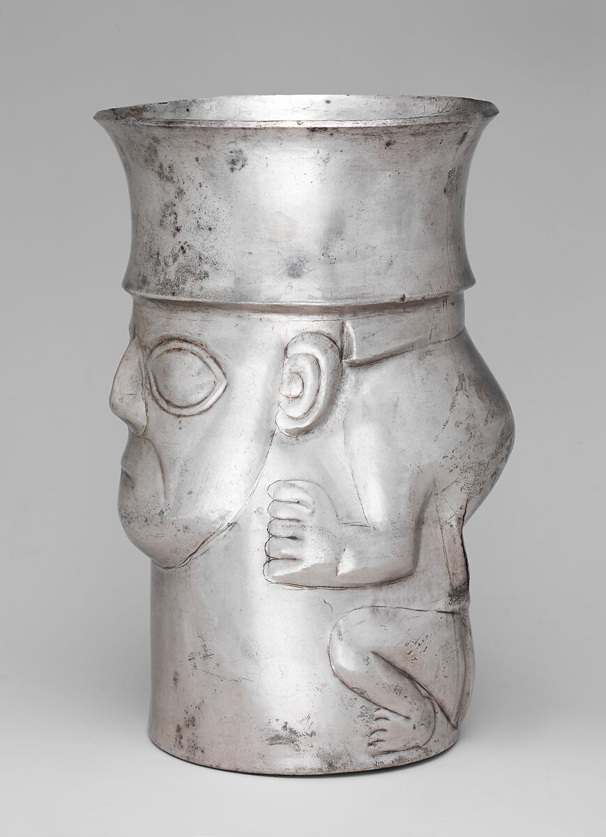 Beaker, Chimú artist(s), Silver, Chimú