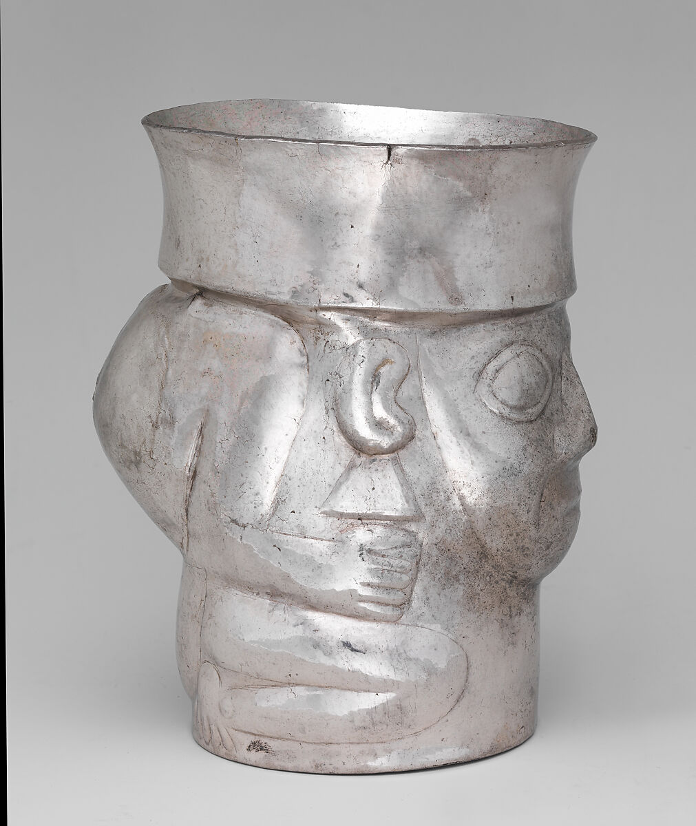 Beaker, Chimú artist(s), Silver, Chimú