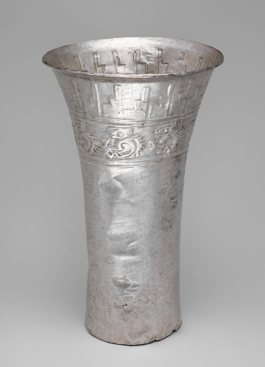 Beaker, Chimú artist(s), Silver, Chimú