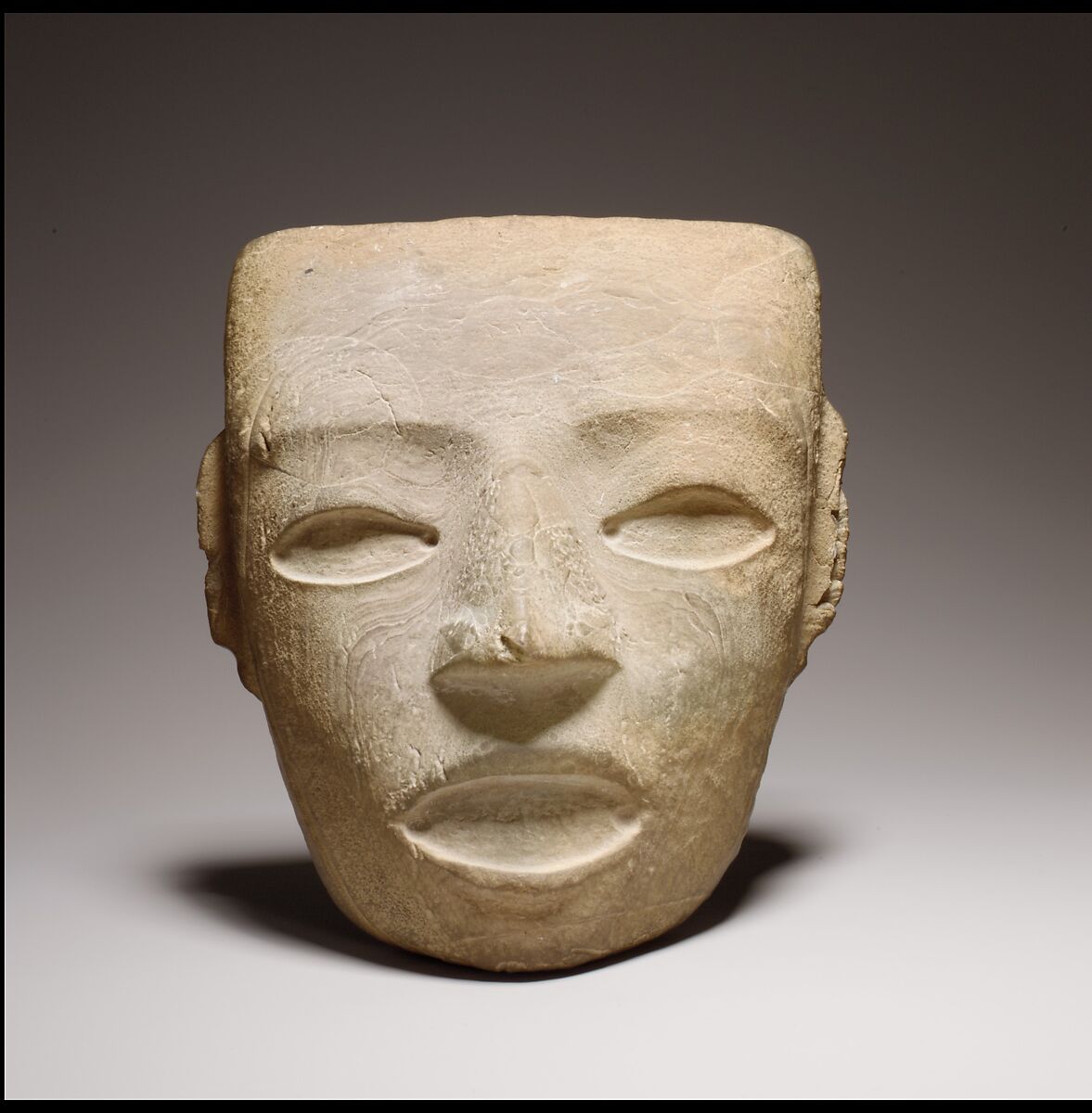 Mask, Onyx marble (tecalli), Teotihuacan 
