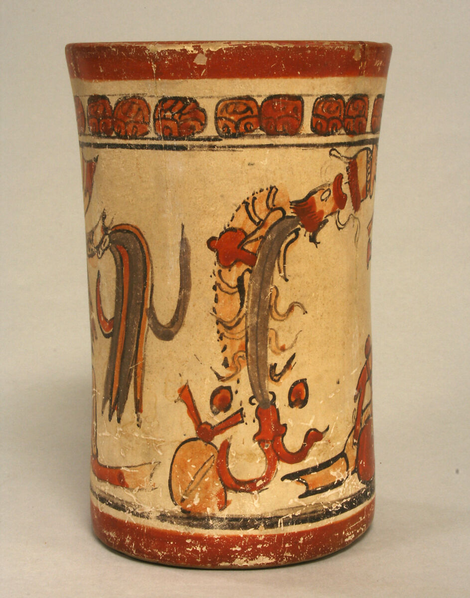 Vessel,  Palace Scene, Ceramic, Maya
